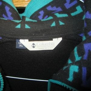 Mens Columbia Black n Neon Fleece Ski Jacket XL